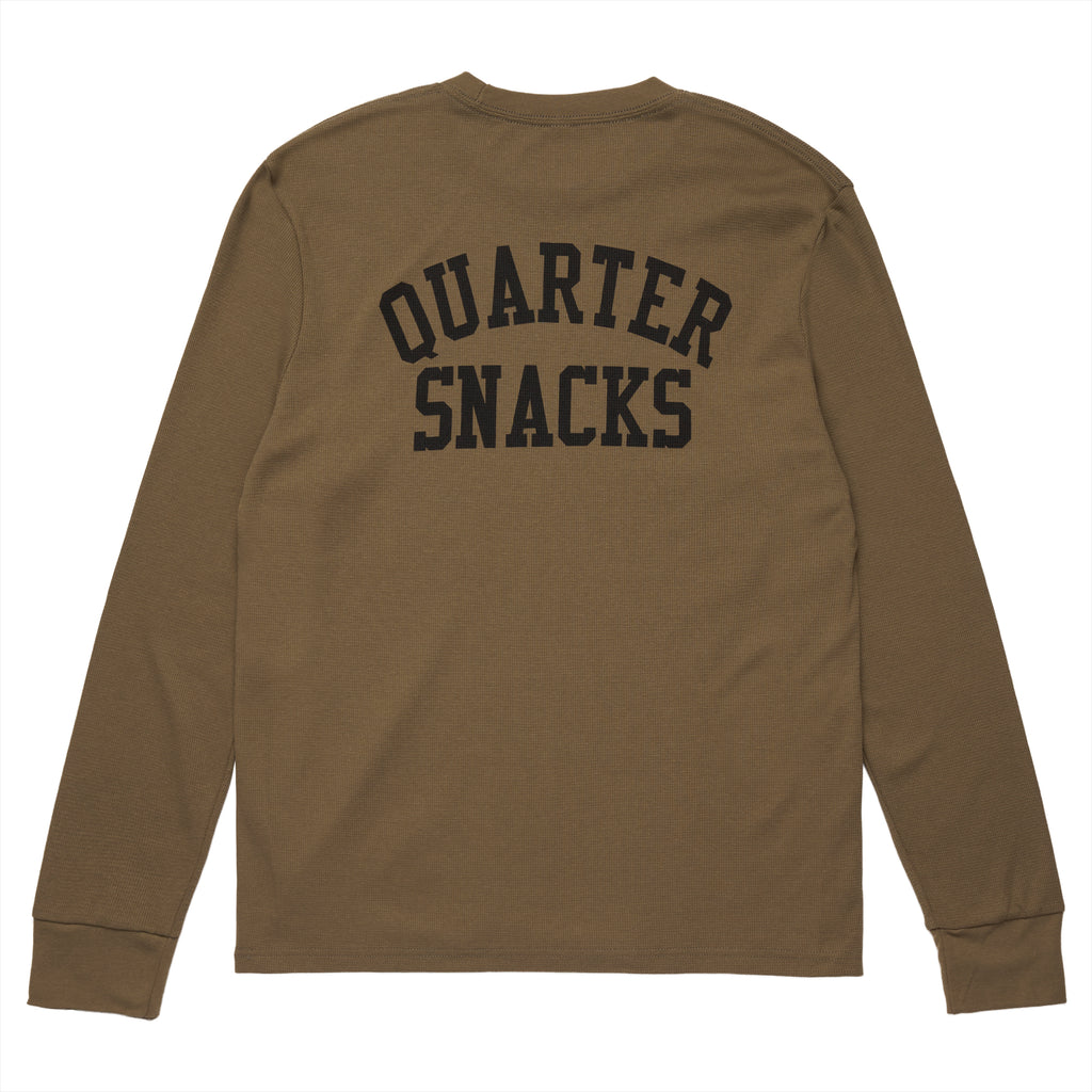 QUARTERSNACKS  - Printed Thermal Longsleeve Tee "Olive"