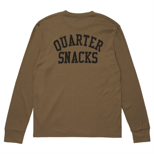 QUARTERSNACKS  - Printed Thermal Longsleeve Tee "Olive"