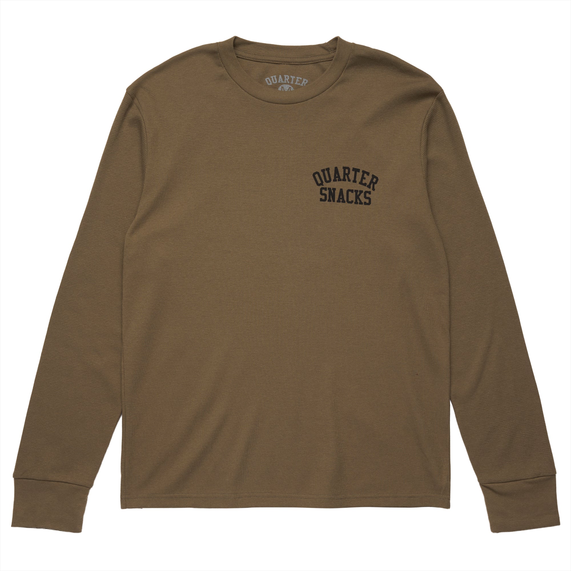 QUARTERSNACKS  - Printed Thermal Longsleeve Tee "Olive"
