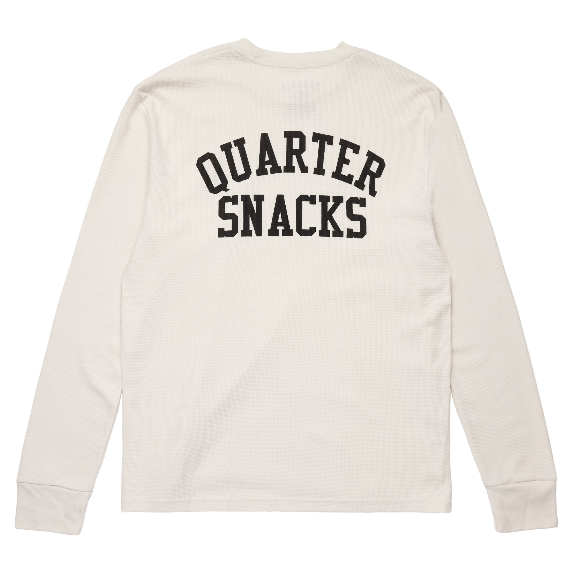 QUARTERSNACKS  - Printed Thermal Longsleeve Tee "Bone"