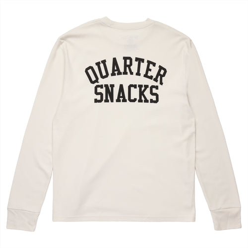 QUARTERSNACKS  - Printed Thermal Longsleeve Tee "Bone"