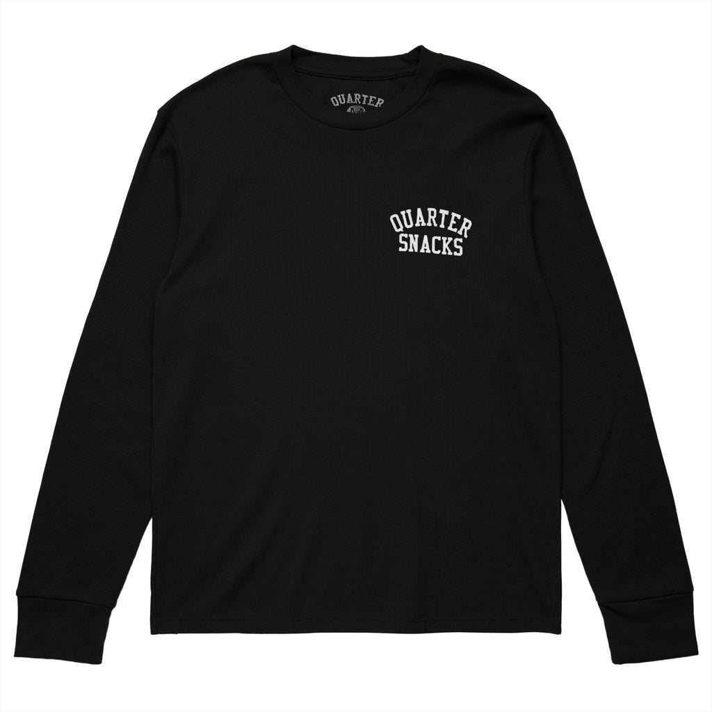 QUARTERSNACKS  - Printed Thermal Longsleeve Tee "Black"