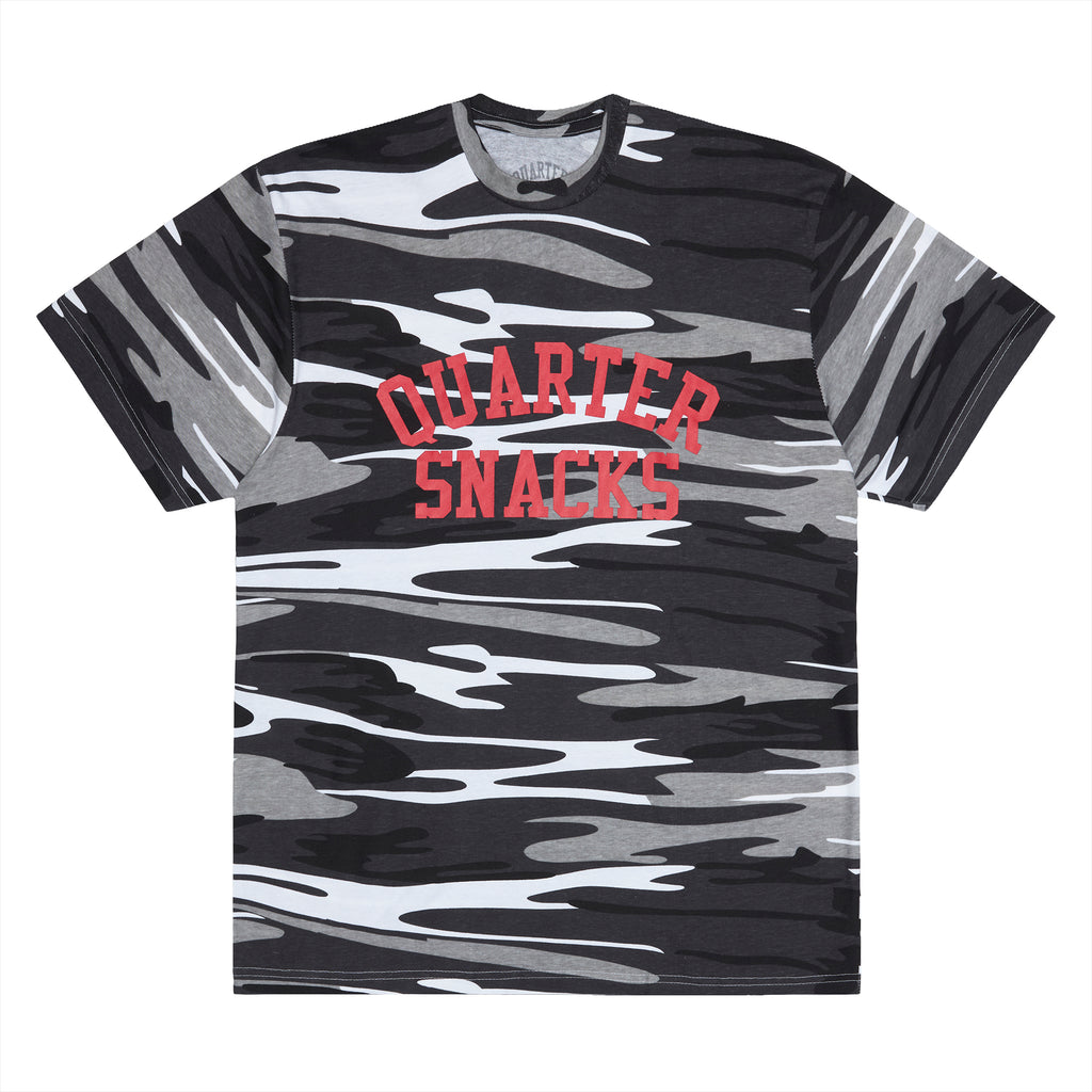 QUARTERSNACKS  - Camo Arch Tee "Black & White"