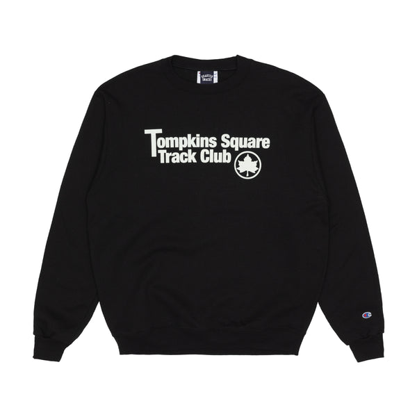 QUARTERSNACKS  - Track Club Champion Crewneck "Black"