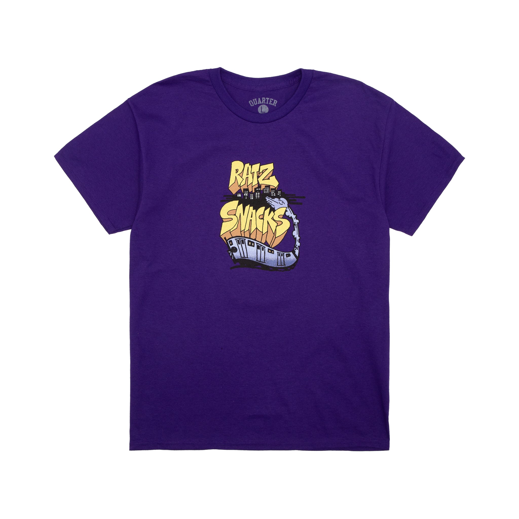 QUARTERSNACKS x Rat Ratz -  Train Tee "Purple"