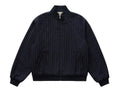 GRAND COLLECTION - Reversible Pinstripe Wool/Cotton Jacket "Stripe/White"
