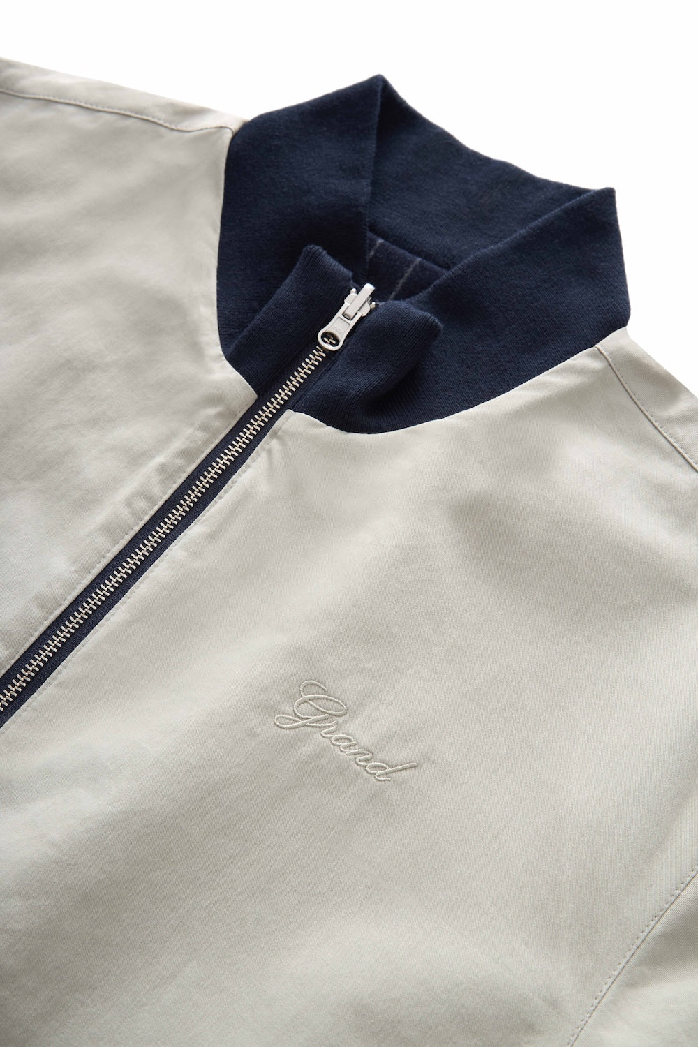 GRAND COLLECTION - Reversible Pinstripe Wool/Cotton Jacket "Stripe/White"