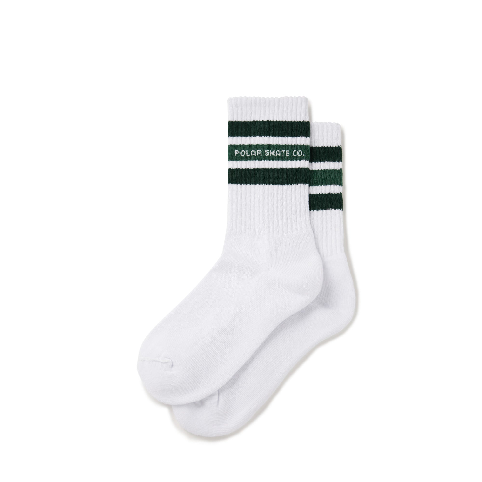 POLAR - Fat Stripe Socks "White / Green"