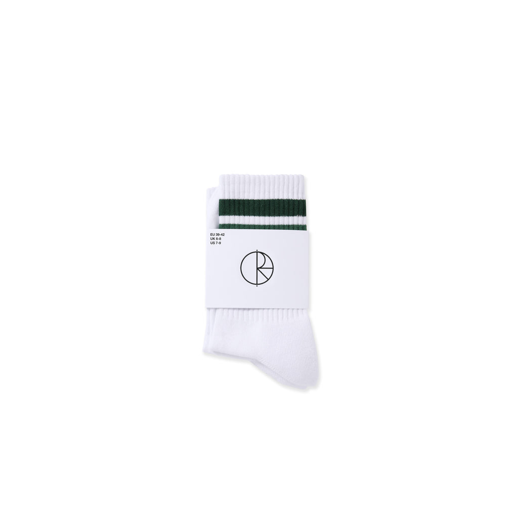 POLAR - Fat Stripe Socks "White / Green"