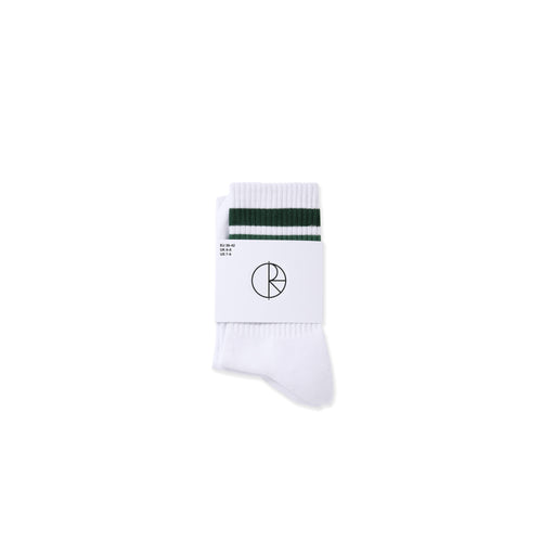 POLAR - Fat Stripe Socks "White / Green"