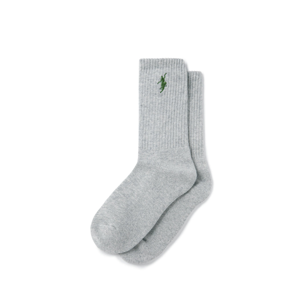 POLAR - Rib Socks | No Comply "Heather Grey / Green"