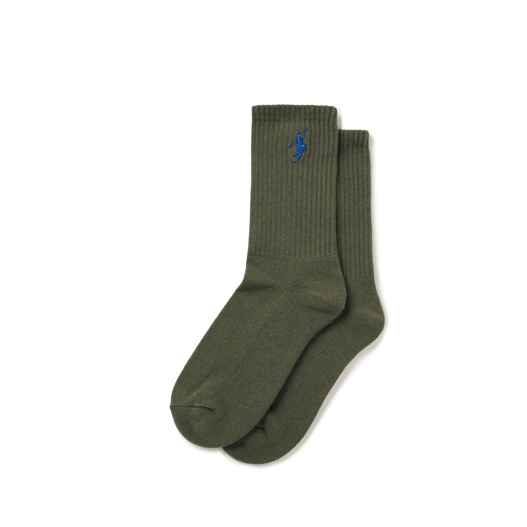 POLAR - Rib Socks | No Comply "Dusty Olive / Blue"