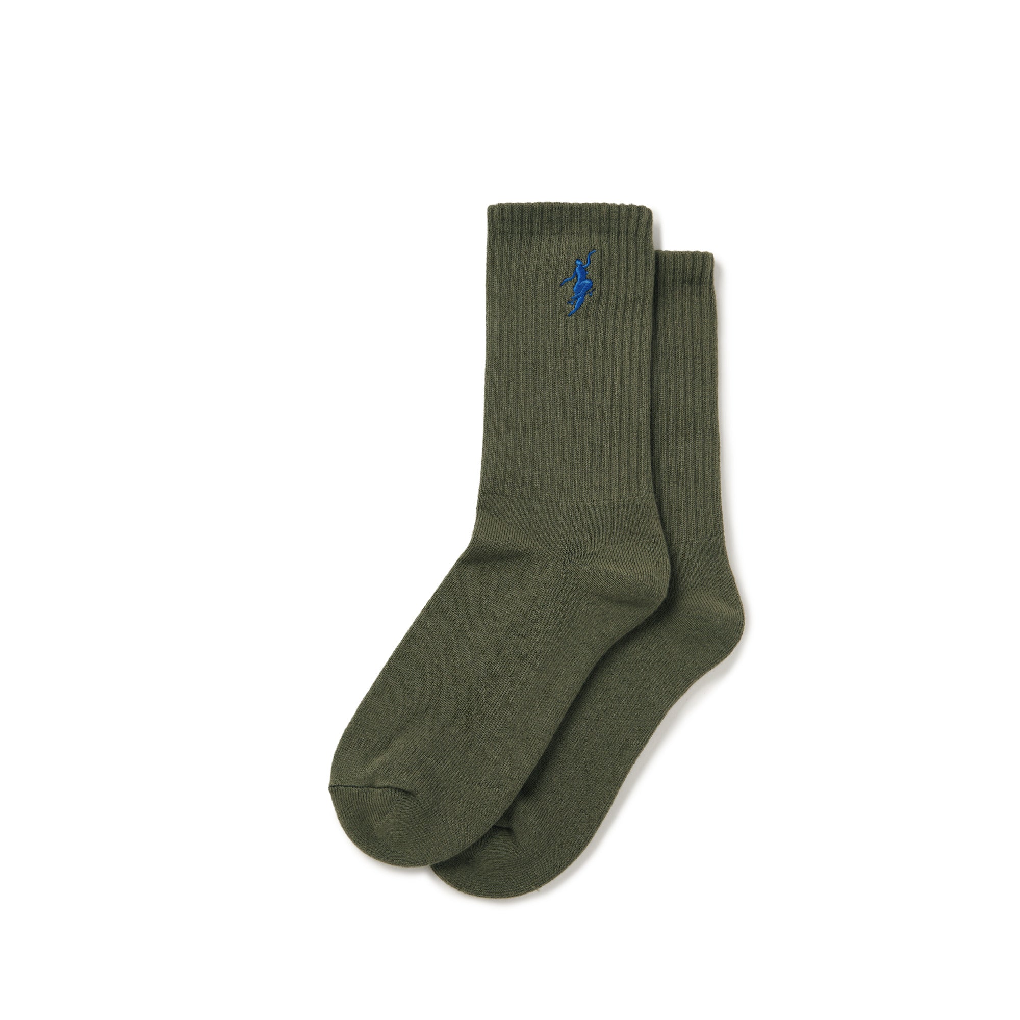 POLAR - Rib Socks | No Comply "Dusty Olive / Blue"