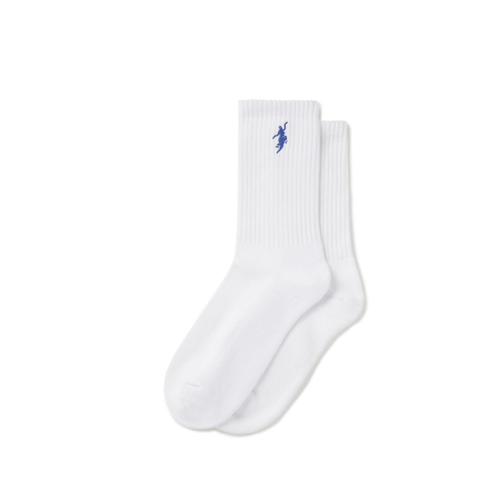 POLAR - Rib Socks | No Comply "White / Blue"