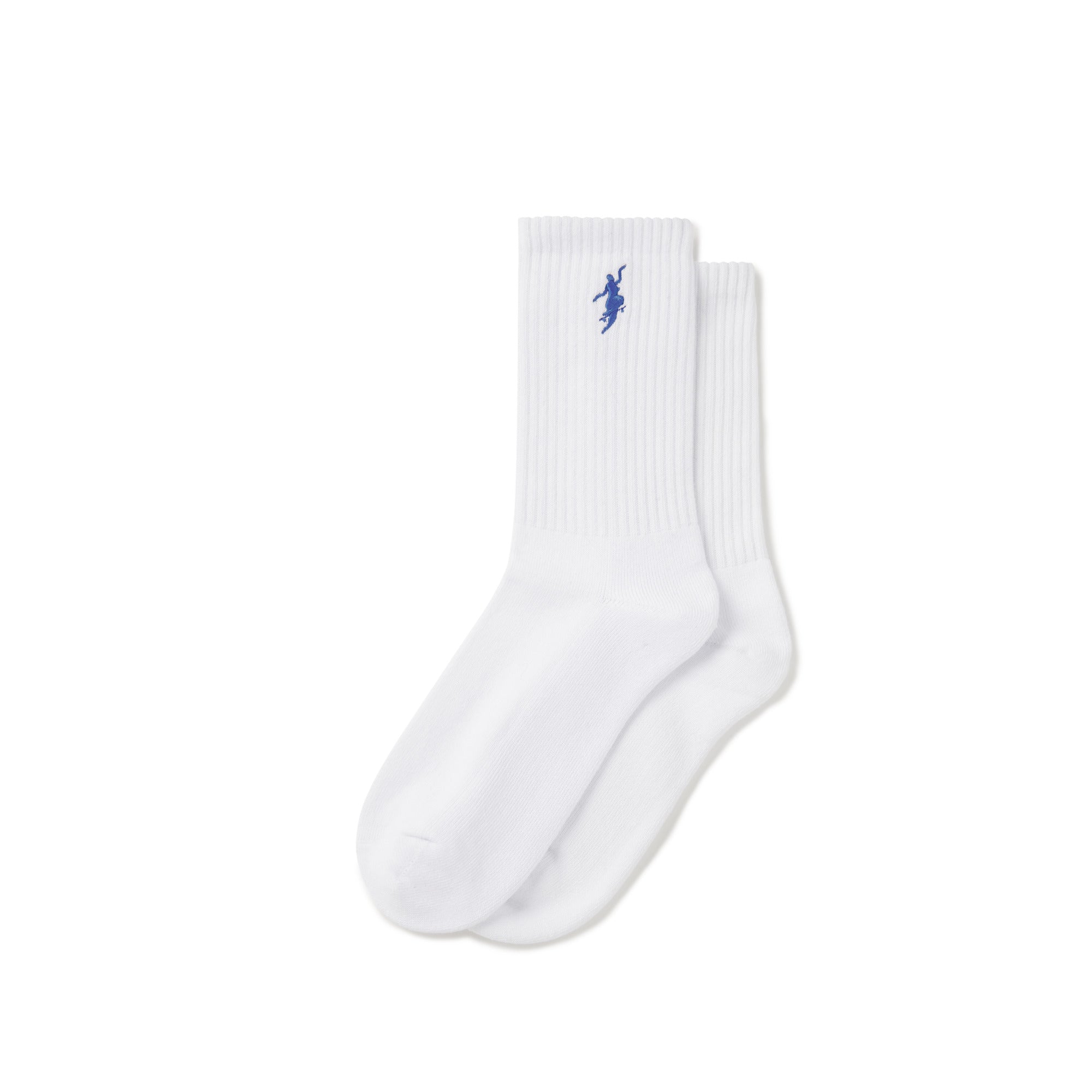 POLAR - Rib Socks | No Comply "White / Blue"