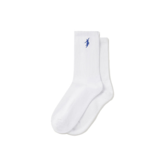 POLAR - Rib Socks | No Comply "White / Blue"