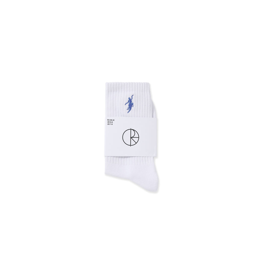 POLAR - Rib Socks | No Comply "White / Blue"