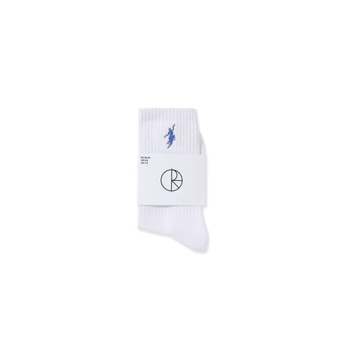 POLAR - Rib Socks | No Comply "White / Blue"