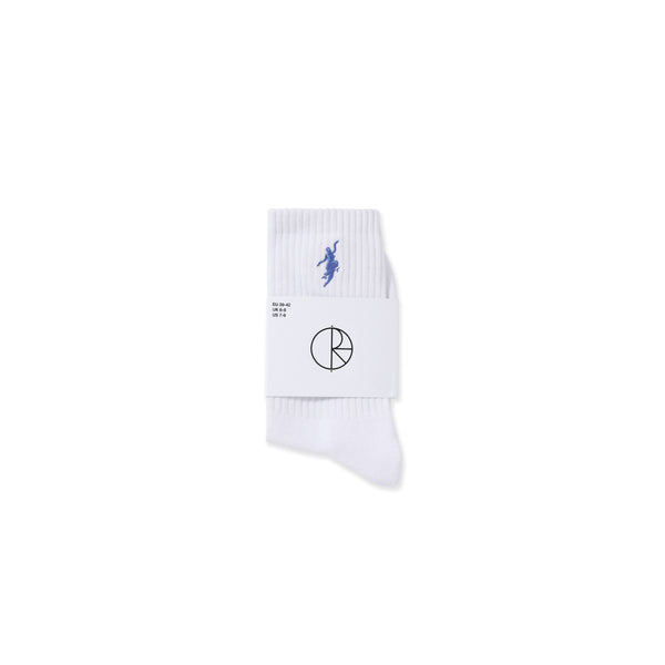 POLAR - Rib Socks | No Comply "White / Blue"