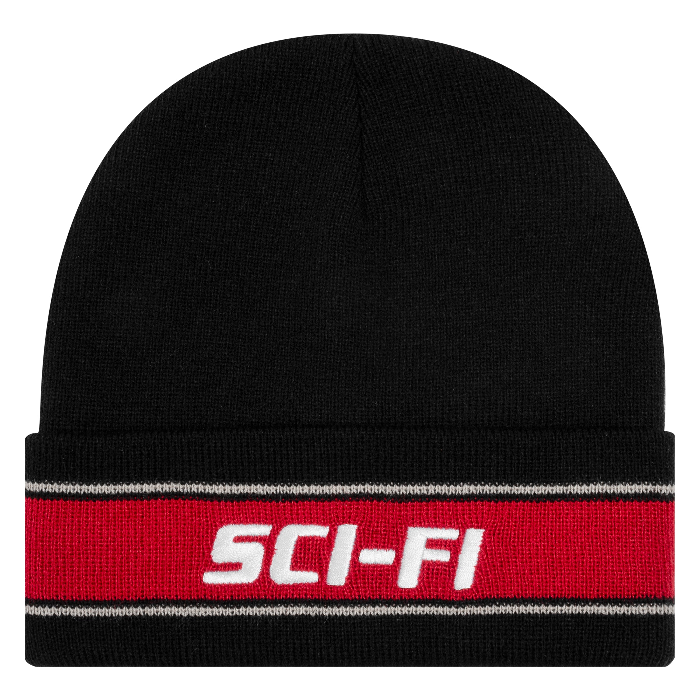 SCI-FI FANTASY - STRIPE LOGO BEANIE "BLACK"