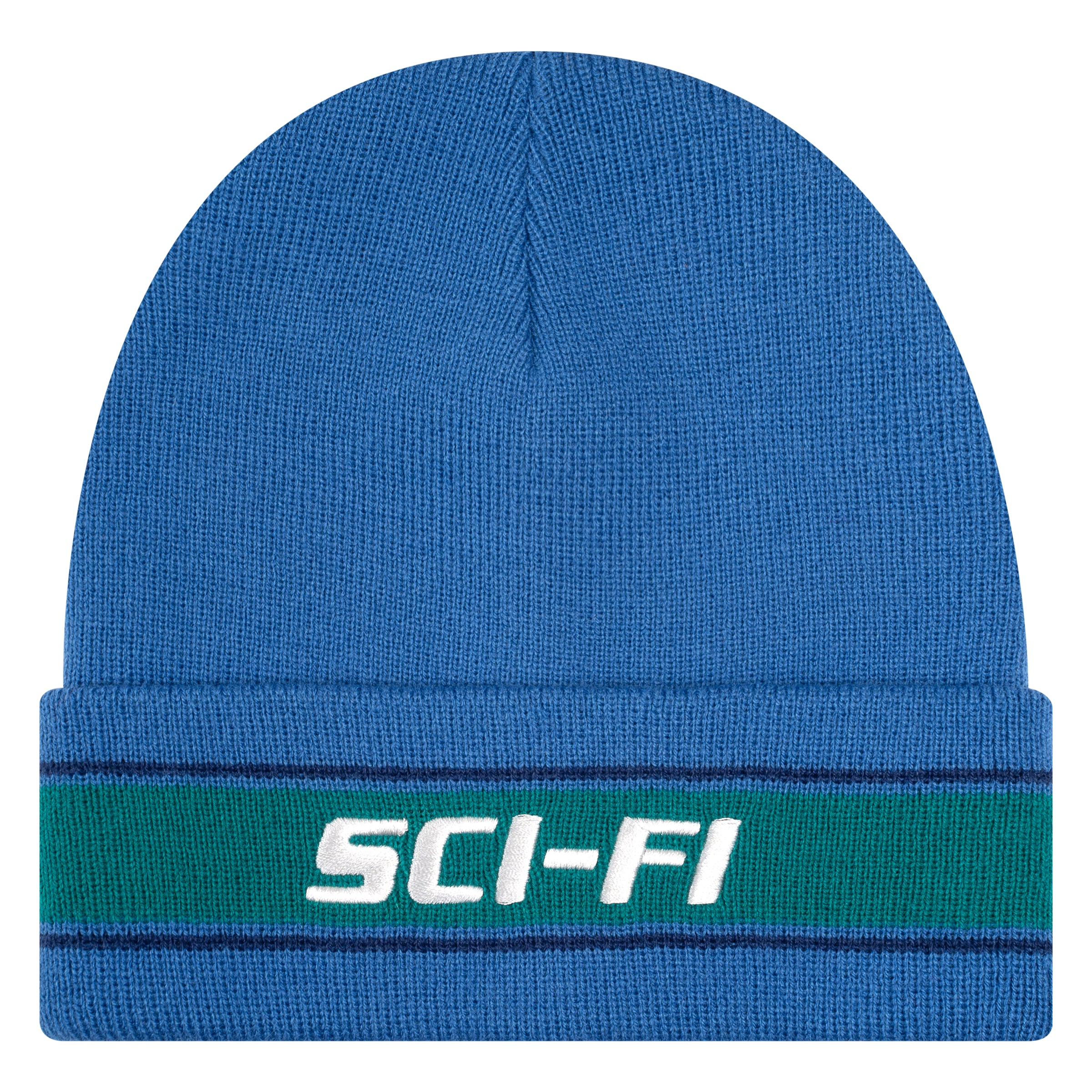 SCI-FI FANTASY - STRIPE LOGO BEANIE "BLUE"