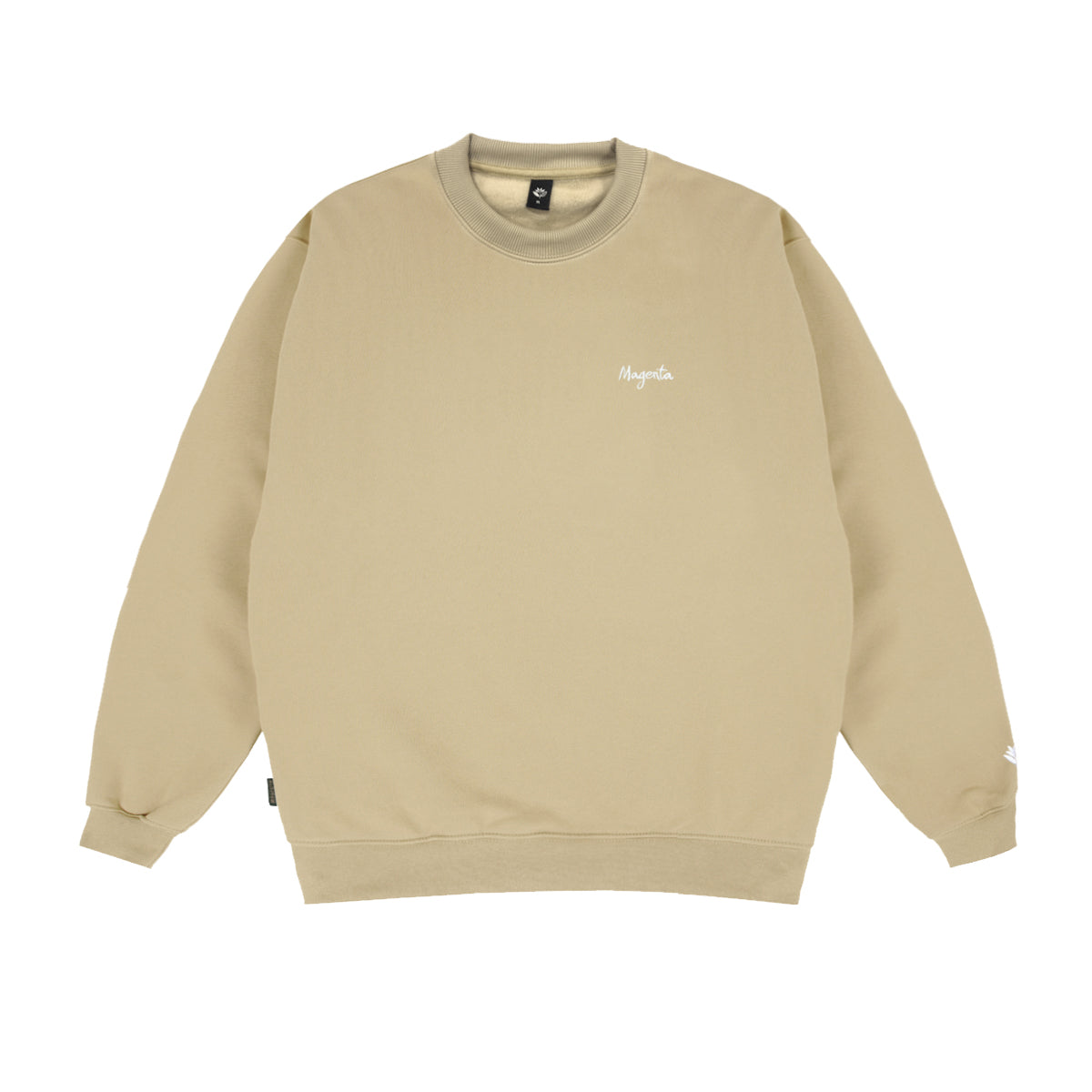 MAGENTA SKATEBOARDS - SCRIPT CREWNECK "Beige"