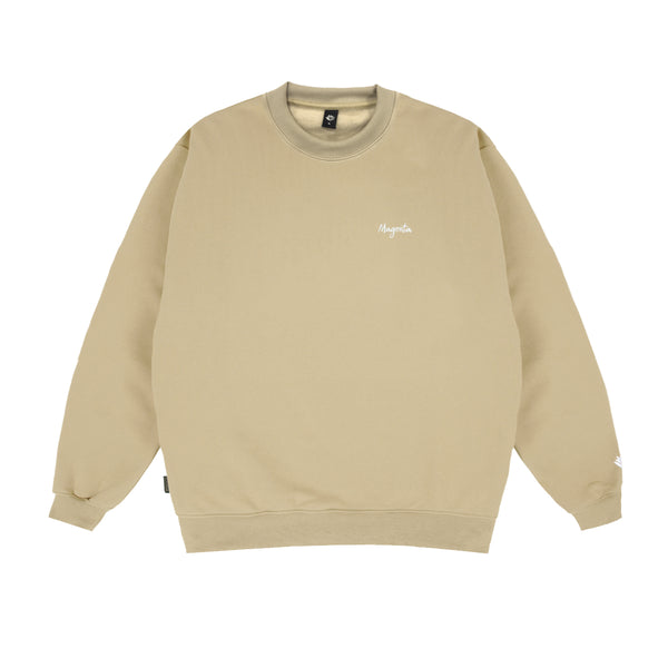 MAGENTA SKATEBOARDS - SCRIPT CREWNECK "Beige"