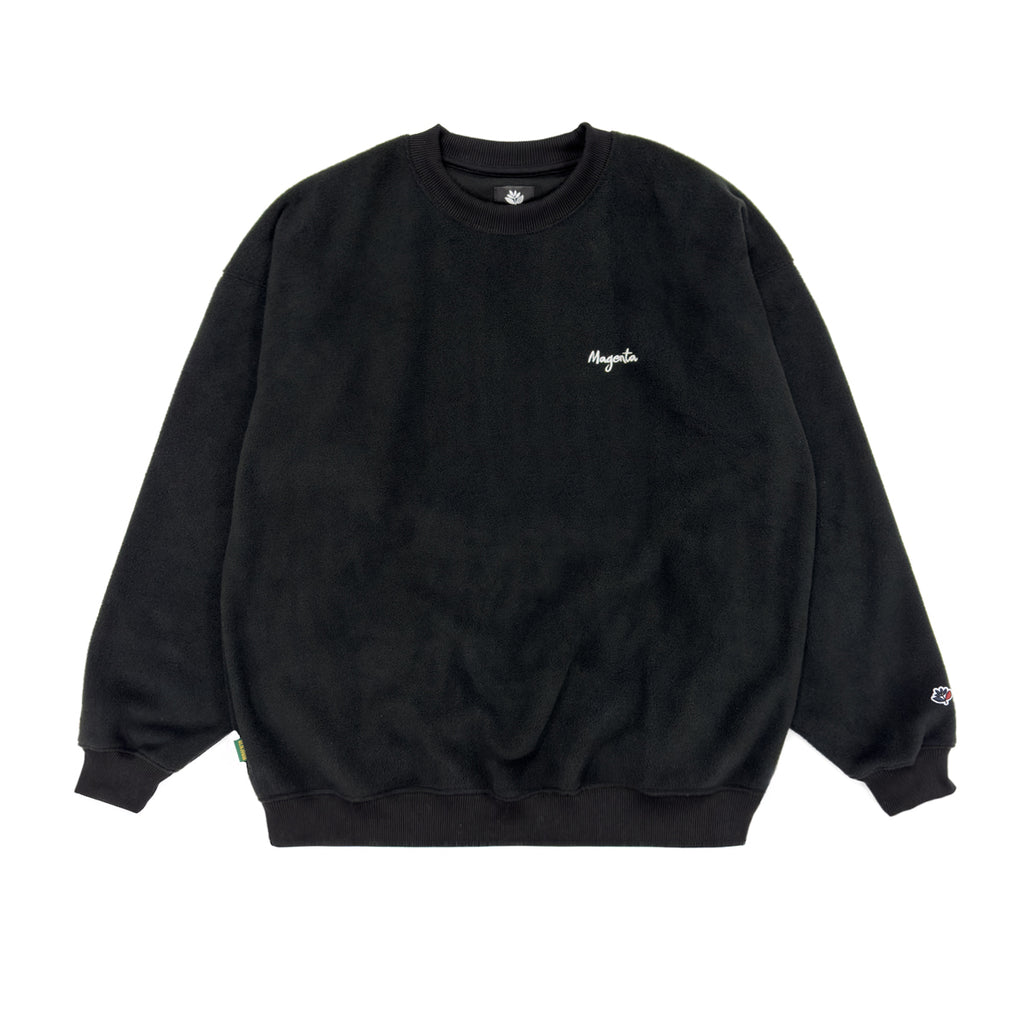 MAGENTA SKATEBOARDS - SCRIPT FLEECE CREWNECK "Black"