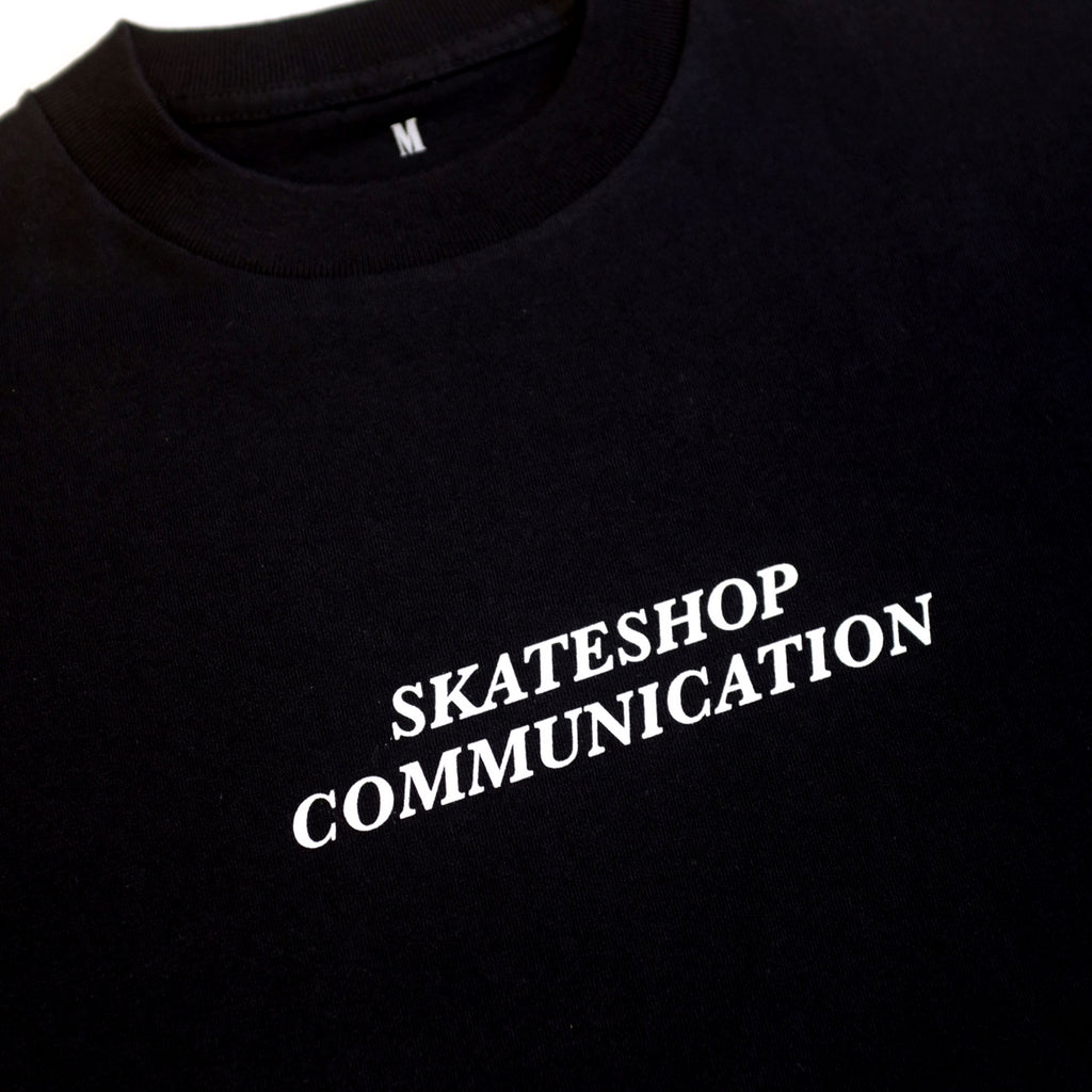 LACQUER - SKATESHOP COMMUNICATION TEE "BLACK"