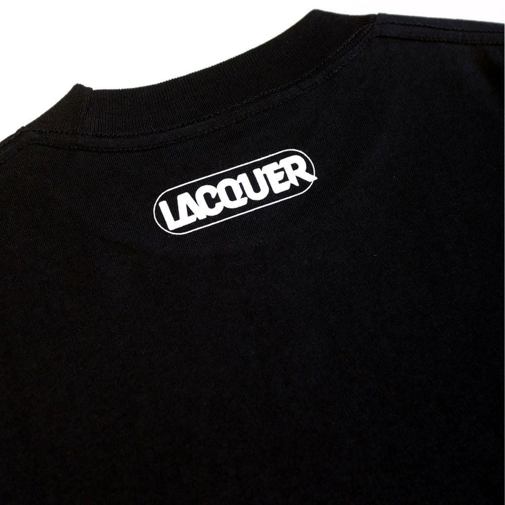 LACQUER - SKATESHOP COMMUNICATION TEE "BLACK"