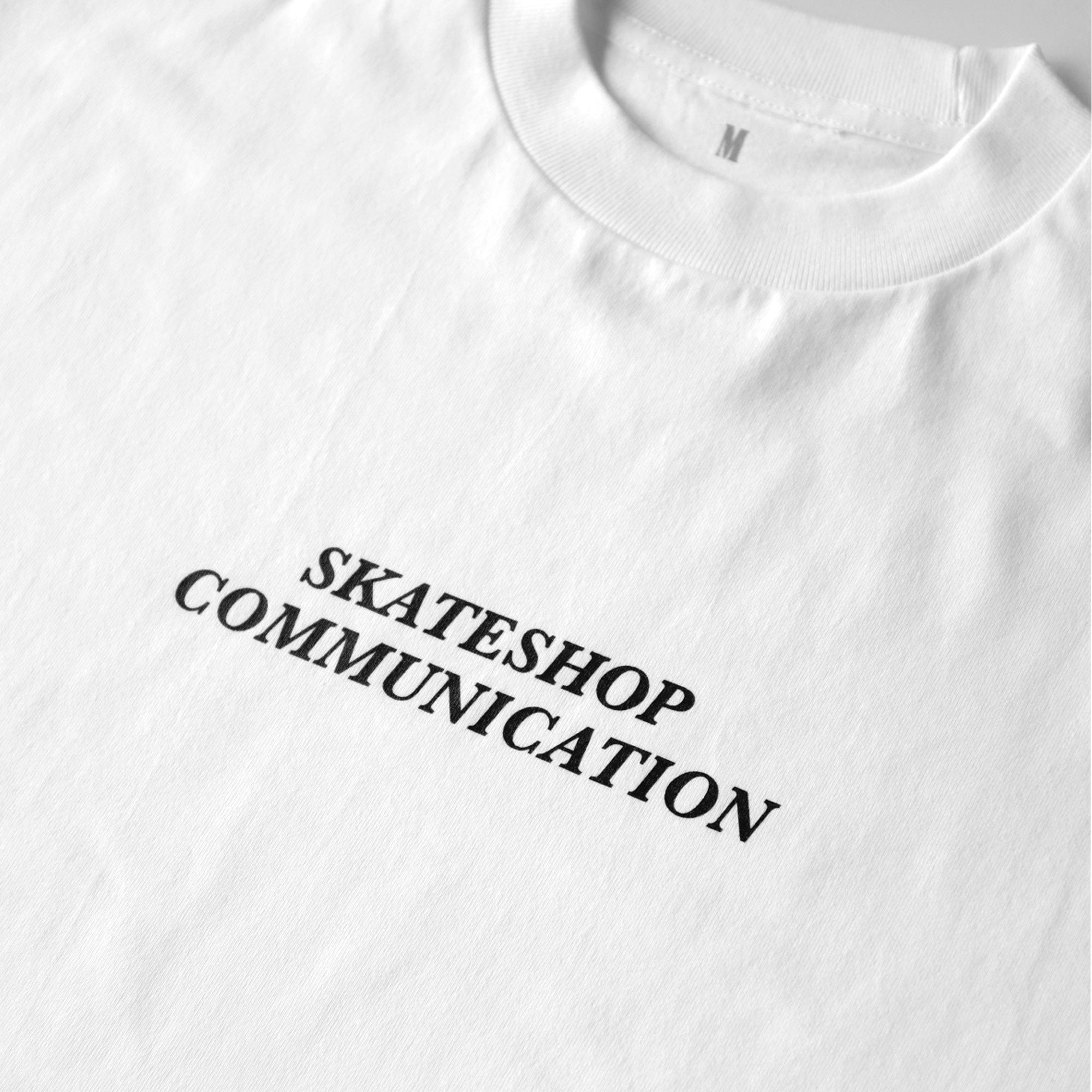 LACQUER - SKATESHOP COMMUNICATION TEE "White"