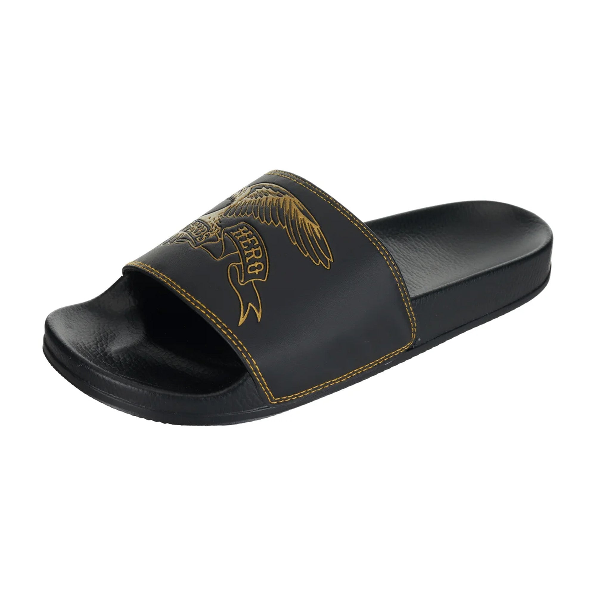 ANTIHERO - BASIC EAGLE SLIDE SANDAL "Black/Gold"