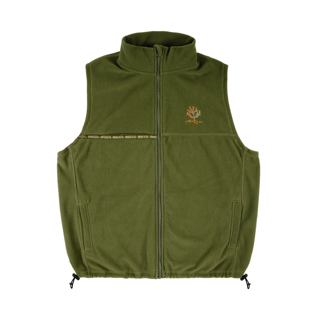MAGENTA SKATEBOARDS - SPOT HUNTER FLEECE VEST "KHAKI"