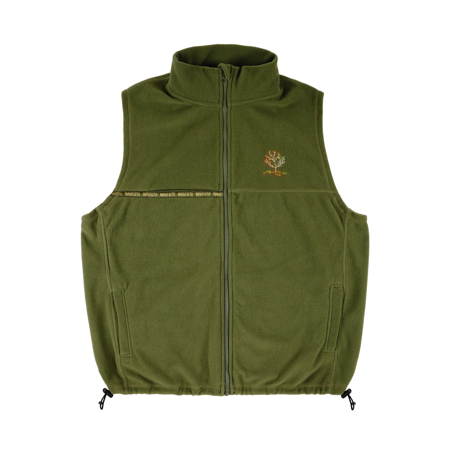 MAGENTA SKATEBOARDS - SPOT HUNTER FLEECE VEST "KHAKI"