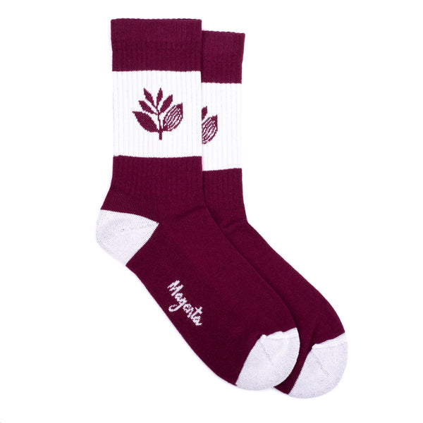 MAGENTA SKATEBOARDS - STRIPE SOCKS "Burgundy"