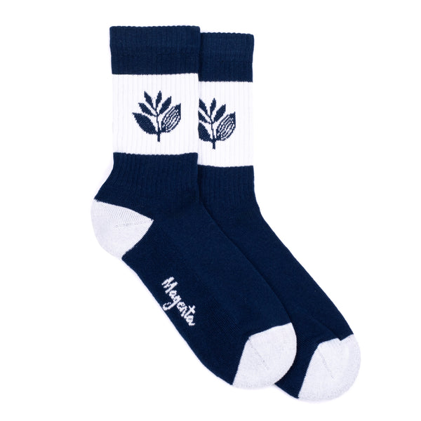 MAGENTA SKATEBOARDS - STRIPE SOCKS "Navy"