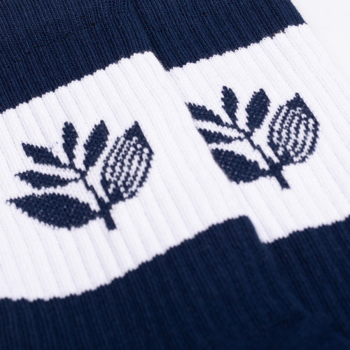 MAGENTA - STRIPE SOCKS "Navy"