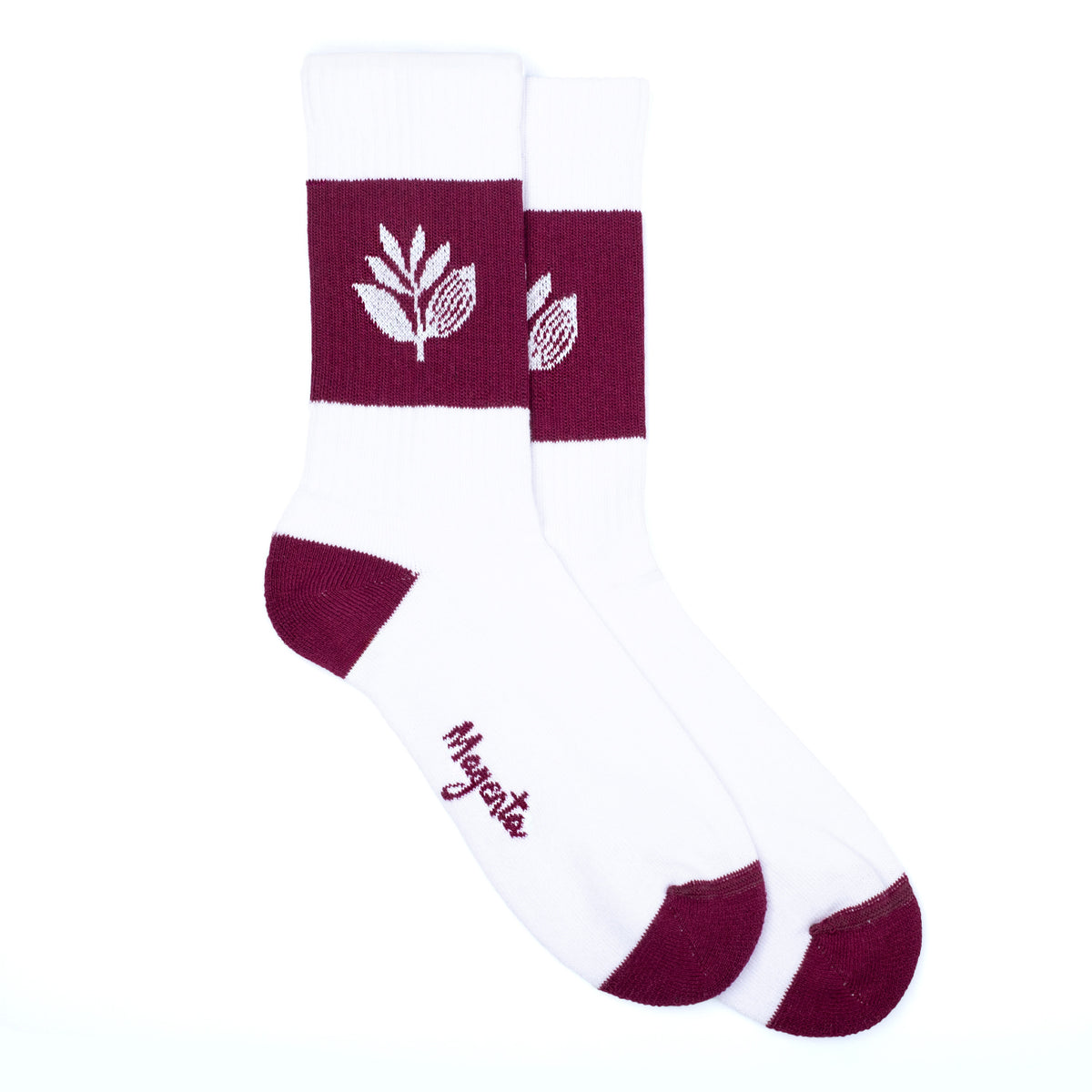 MAGENTA - STRIPE SOCKS "White"