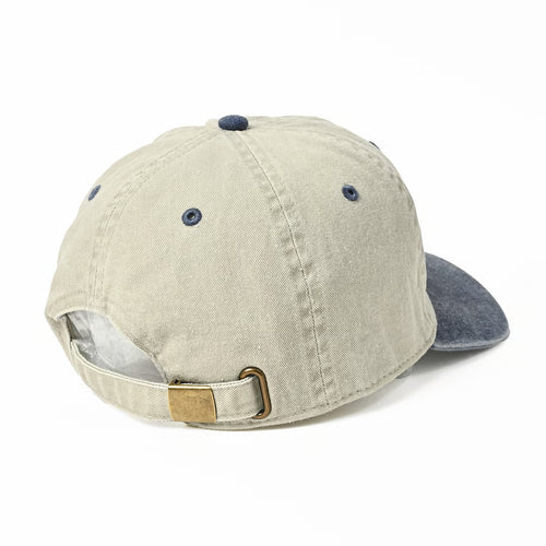 STRUSH WHEEL - Script Pigment Strapback Cap "Grey / Navy"