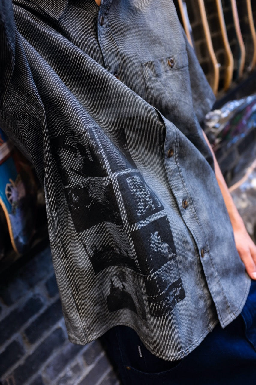 GX1000 - Short Sleeve Button Down "Over Dyed / Bleach Spots"