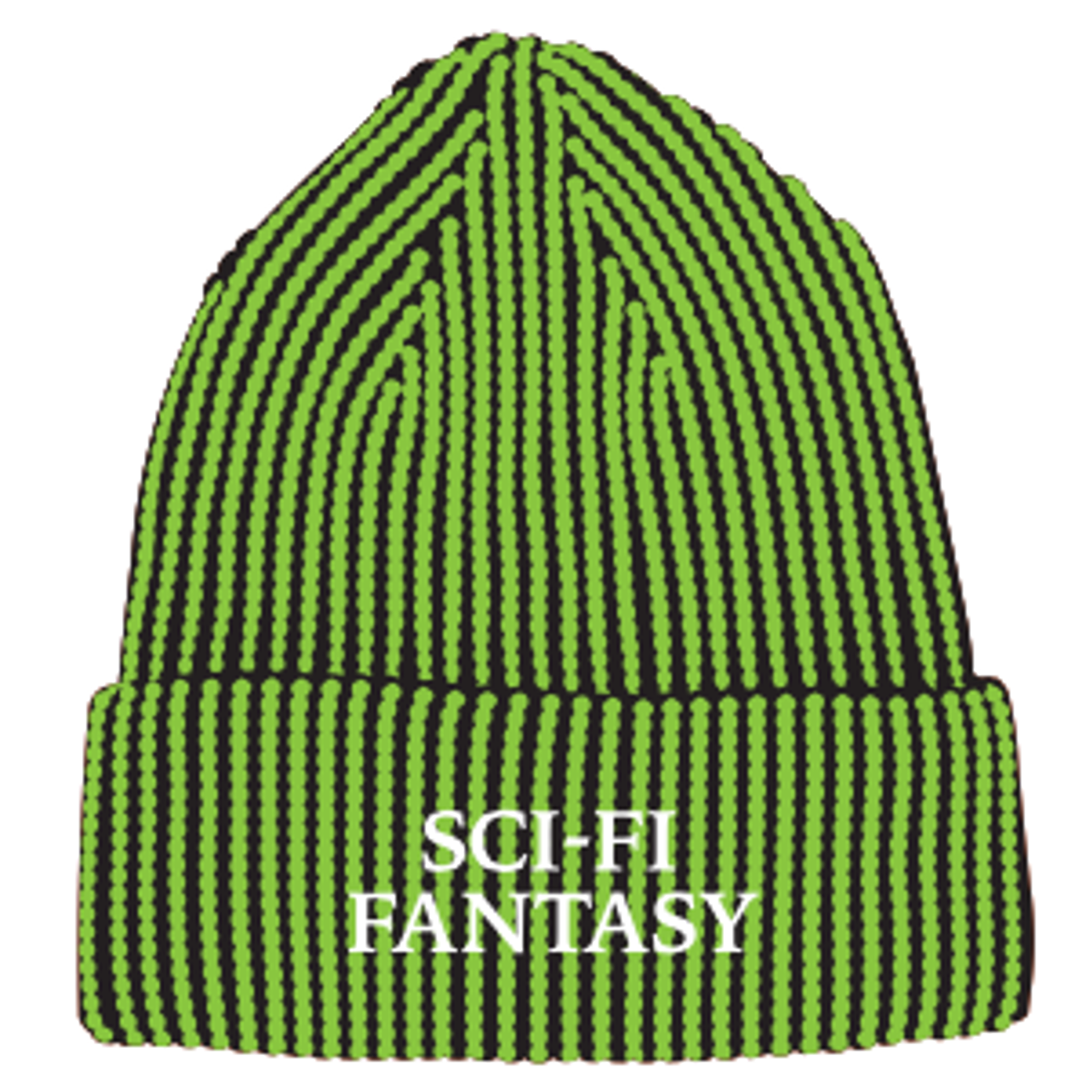 SCI-FI FANTASY - LOGO BEANIE "Lime/Black"