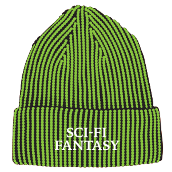 SCI-FI FANTASY - LOGO BEANIE "Lime/Black"