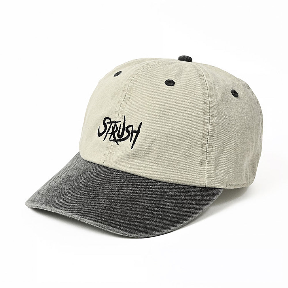 STRUSH WHEELS - Script Pigment Strapback Cap "Grey / Black"