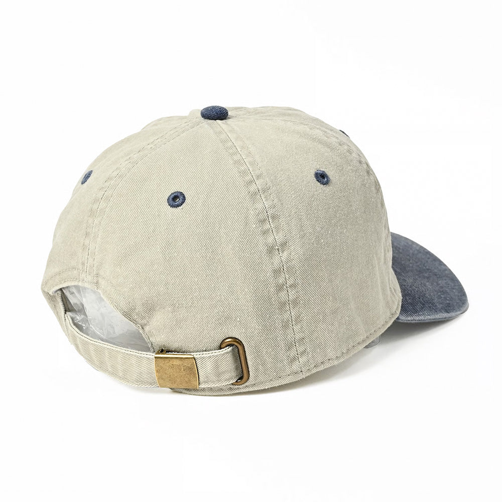 STRUSH WHEELS - Script Pigment Strapback Cap "Grey / Navy"
