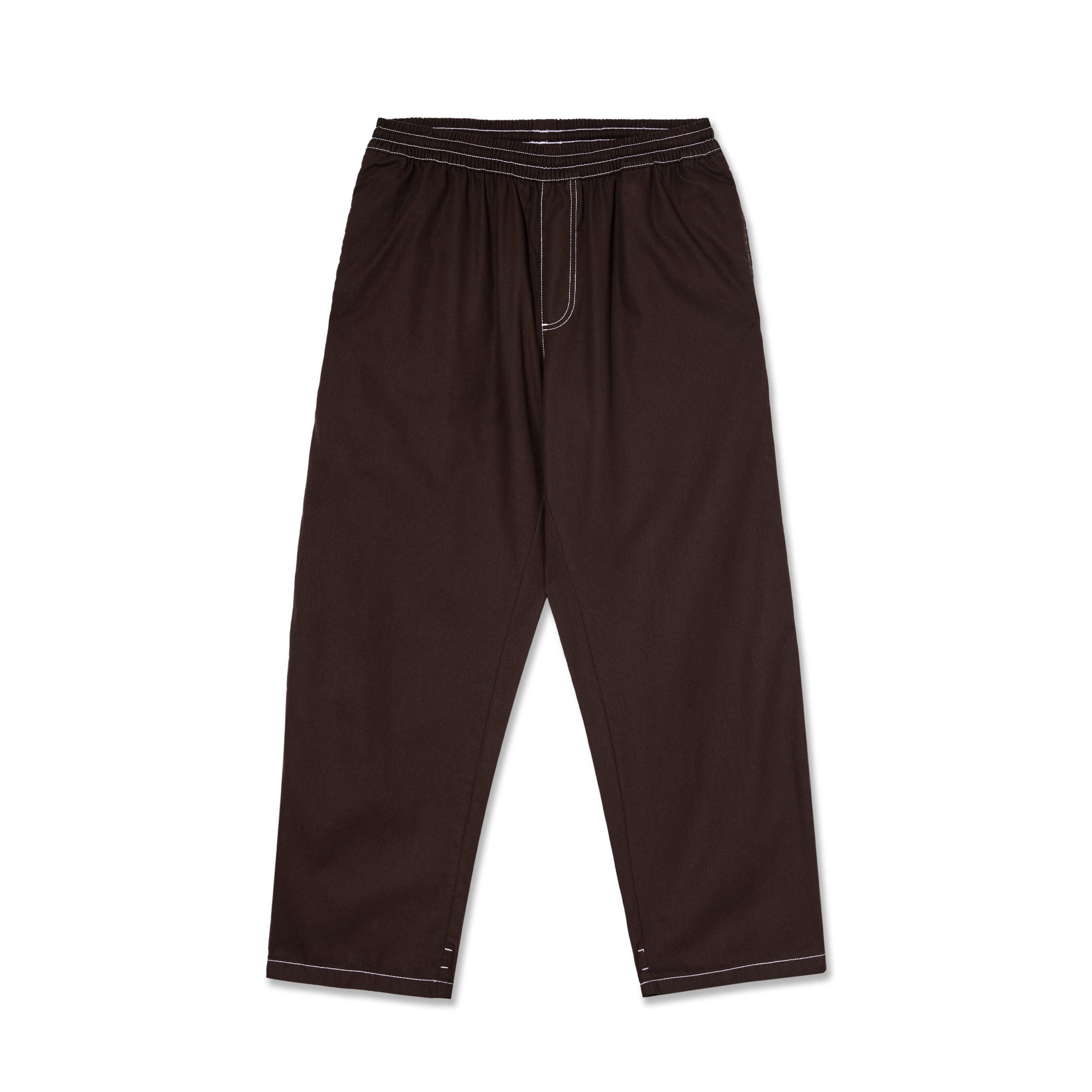 POLAR - Contrast Surf Pants "chocolate/White"