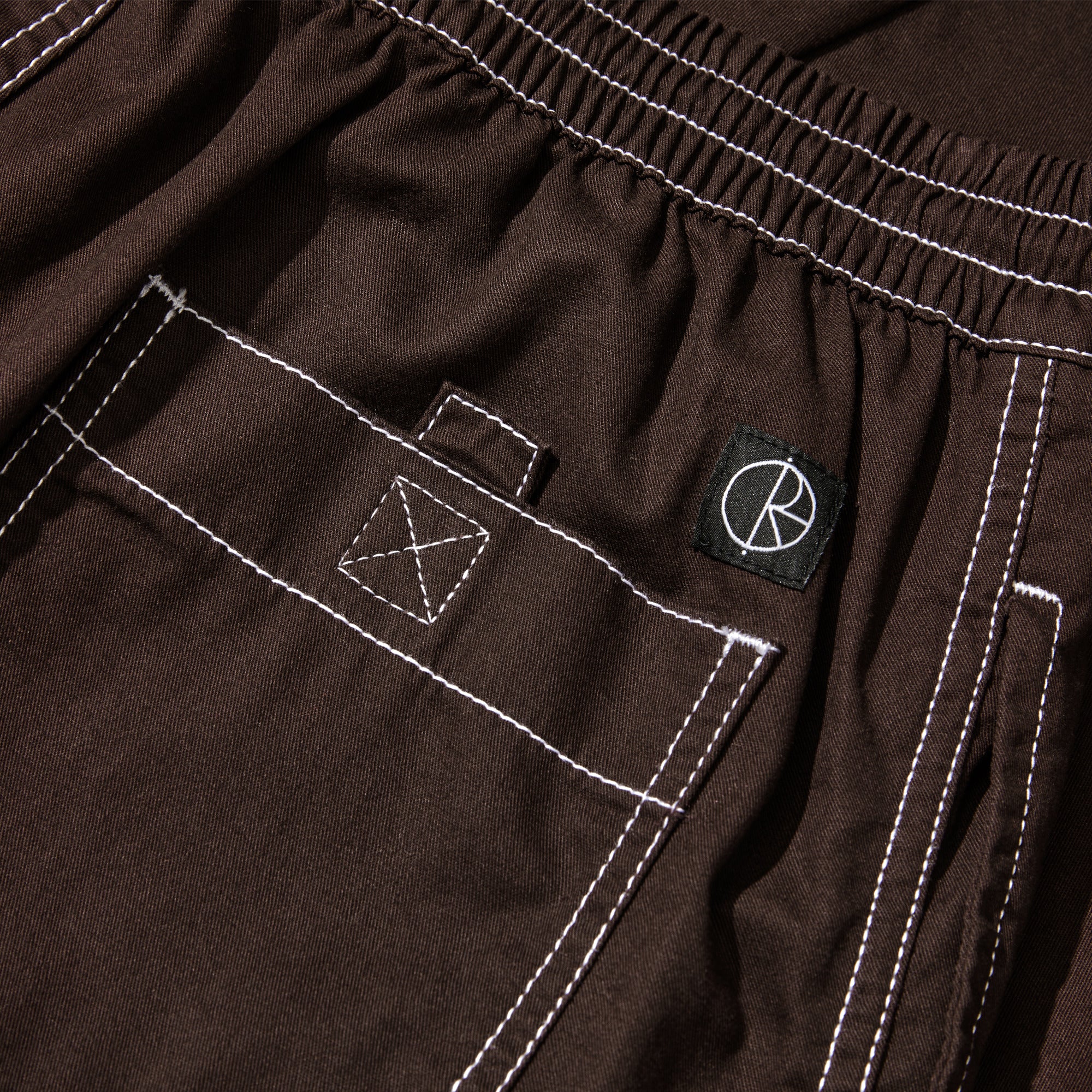 POLAR - Contrast Surf Pants "chocolate/White"