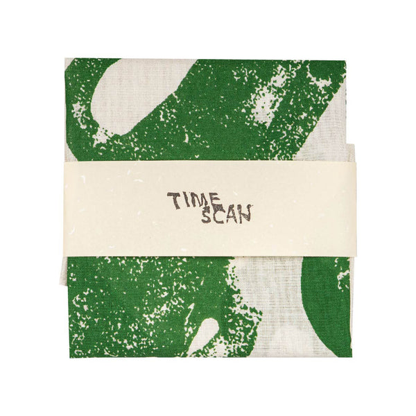 TIME SCAN - HANIWA TENUGUI TOWEL "White/Green"