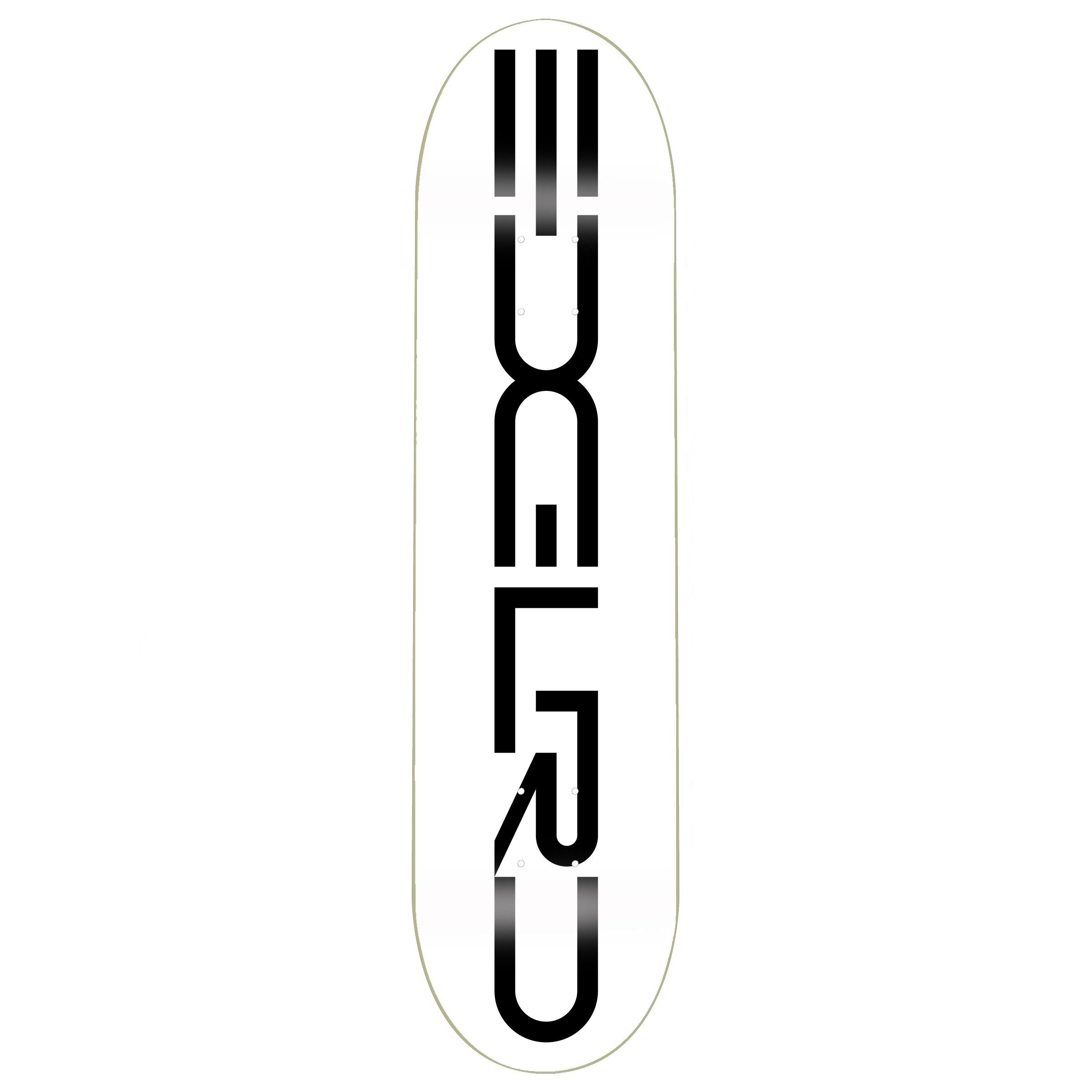 EDGLRD - TECH SCRIPT DECK - WHITE / BLACK 8.25"