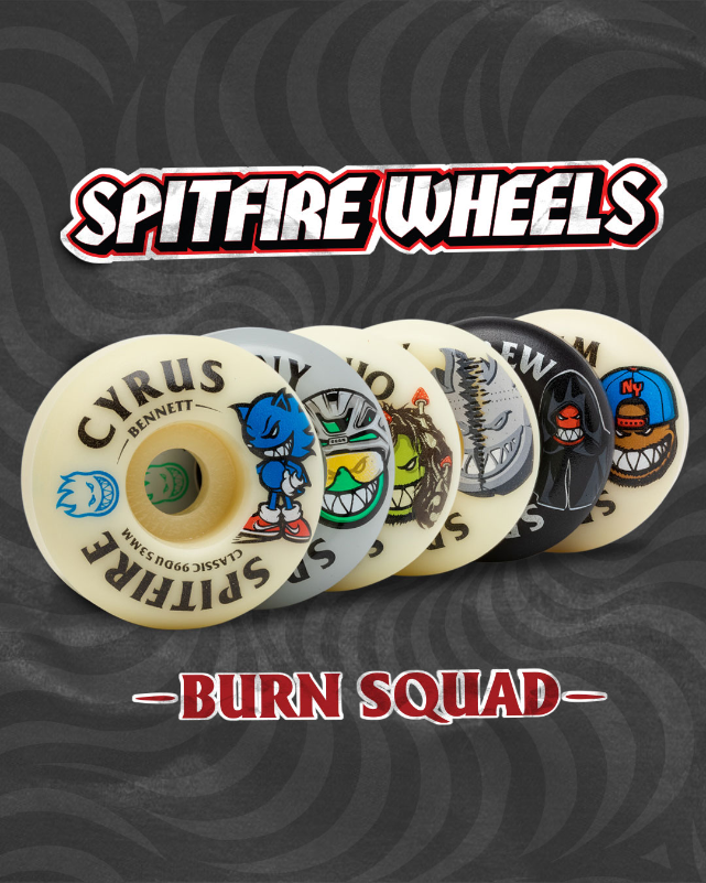 SPITFIRE WHEELS - F4 "BURN SQUAD" "Max Palmer" Conical Full 99DURO 55mm
