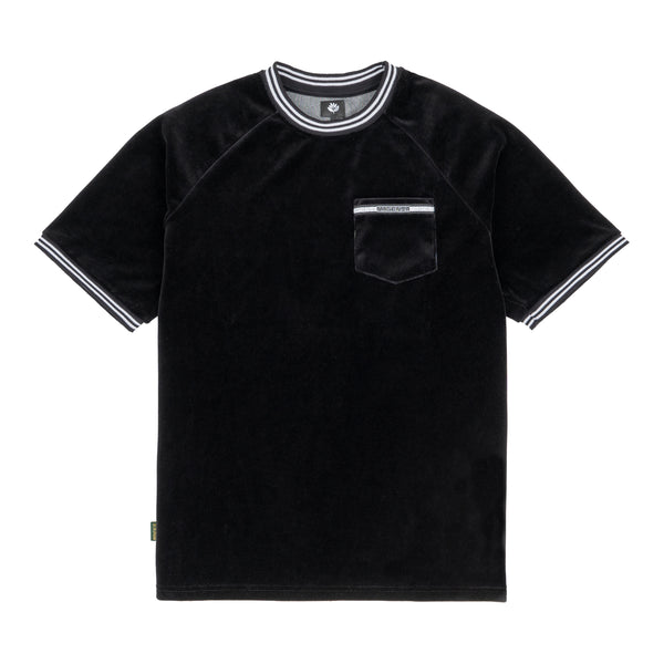 MAGENTA SKATEBOARDS - VELOURS POCKET TEE "Black"